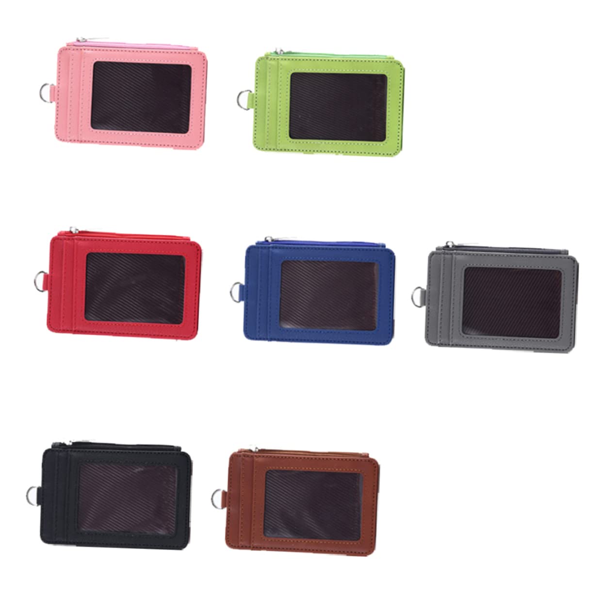 Porte-cartes En PU Compact - Portefeuille Mince Pour Cartes, Billets, Pièces - Marron