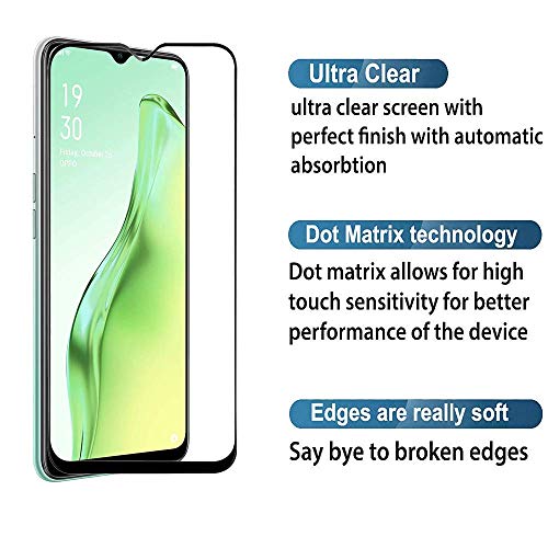 Image of Screen Protector for Oppo A31 (Black) Tempered Glass Edge-to-Edge 6D Screen Guard With Installation Kit