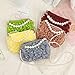 HAOBIN Perle Griff Kette Taschenkette Perle Korn Kettenriemen Taschenhenkel Kette Tasche Griff Ersatz TascheKette Dekoration Kette Schultergurtkette Ersatz Damentaschenkette (Weiß, 25 cm+80 cm)
