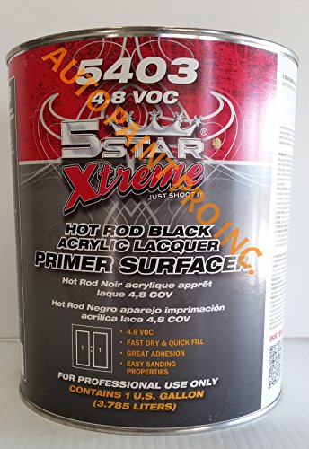 HOT Rod Black Acrylic Lacquer Primer Surfacer 5403 5 Star Extreme Restoration AUTO Paint …