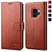 Produktbild OCASE Samsung Galaxy S9 Hülle, Handyhülle Samsung Galaxy S9 [Premium Leder] [Standfunktion] [Kartenfach] [Magnetverschluss] Schlanke Leder Brieftasche für Samsung Galaxy S9 (5,8 Zoll) (Braun)
