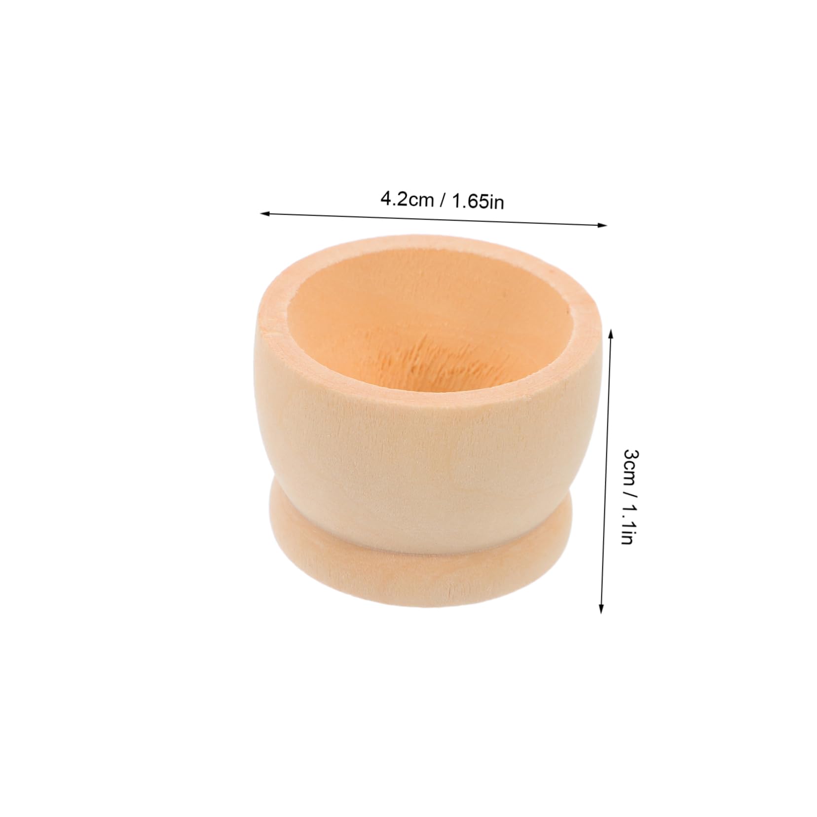 Hemoton Egg Holder Wooden Unique Wine Glass Shape 8pcs Egg Stand Holder for Kitchen Display