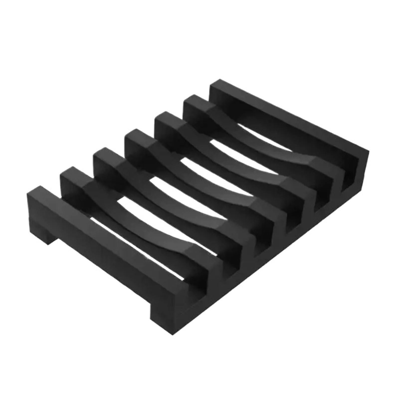 Jabonera Antideslizante, 3 Piezas Multicolores. Soporte de jabón Silicona Diseño Hueco Drenaje Antideslizante(Black)