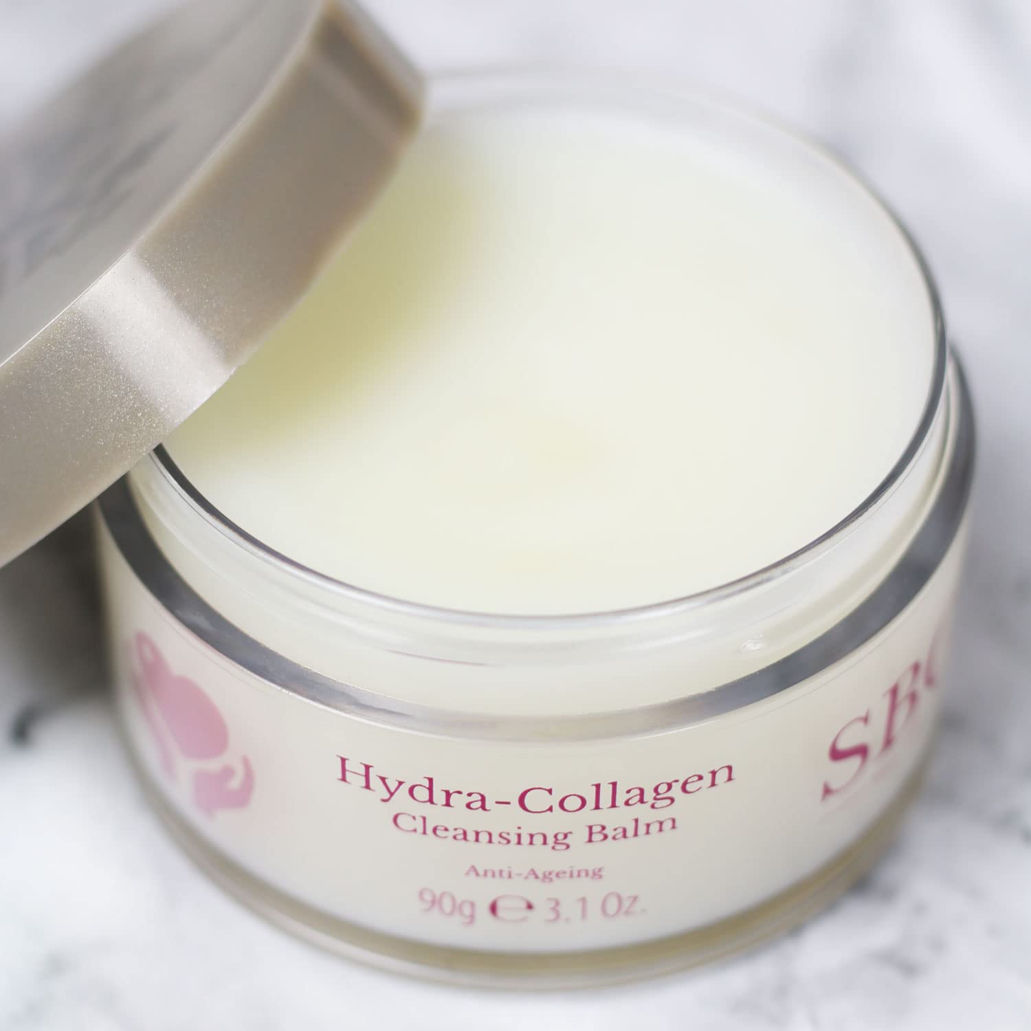 SBC Skincare - Gel nettoyant pour le visage au collagène marin - 90 g - Élimine les restes de maquillage et impuretés de la peau - Effet rafraichissant - Gel hydratant - Hydra-Collagen Cleansing Balm