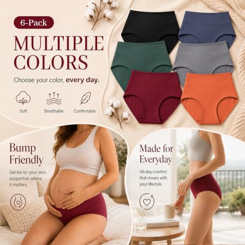 Tiedomxa Cotton Underwear for Women High Waisted Briefs 6 Pack - image 6