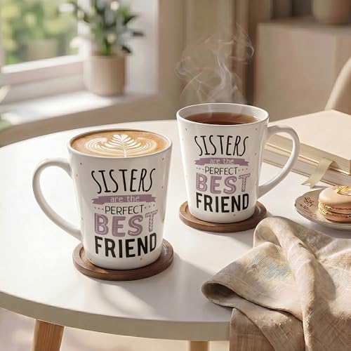 Image of U.P.C.Milk Mug Set of 2 | Ceramic & Bone China Coffee Milk Cups | Designer Printed Tea Coffee Mug Set | Large Capacity Milk Mugs | Microwave Safe Cup Set | Kitchen Drinkware Gift Set (UPC MM-08)