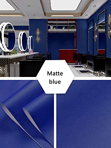 Papel adhesivo impermeable de PVC azul mate protector para muebles 3