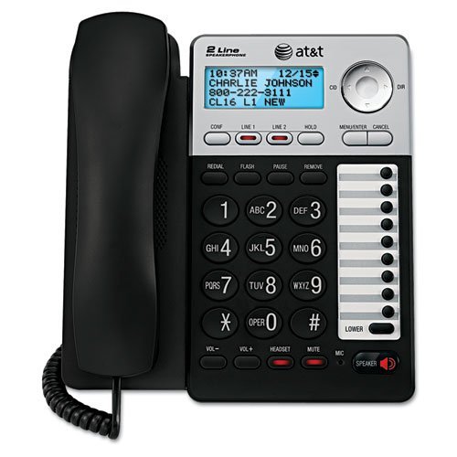 Teléfono Fijo At&t Ml17929 Negro miniatura 1