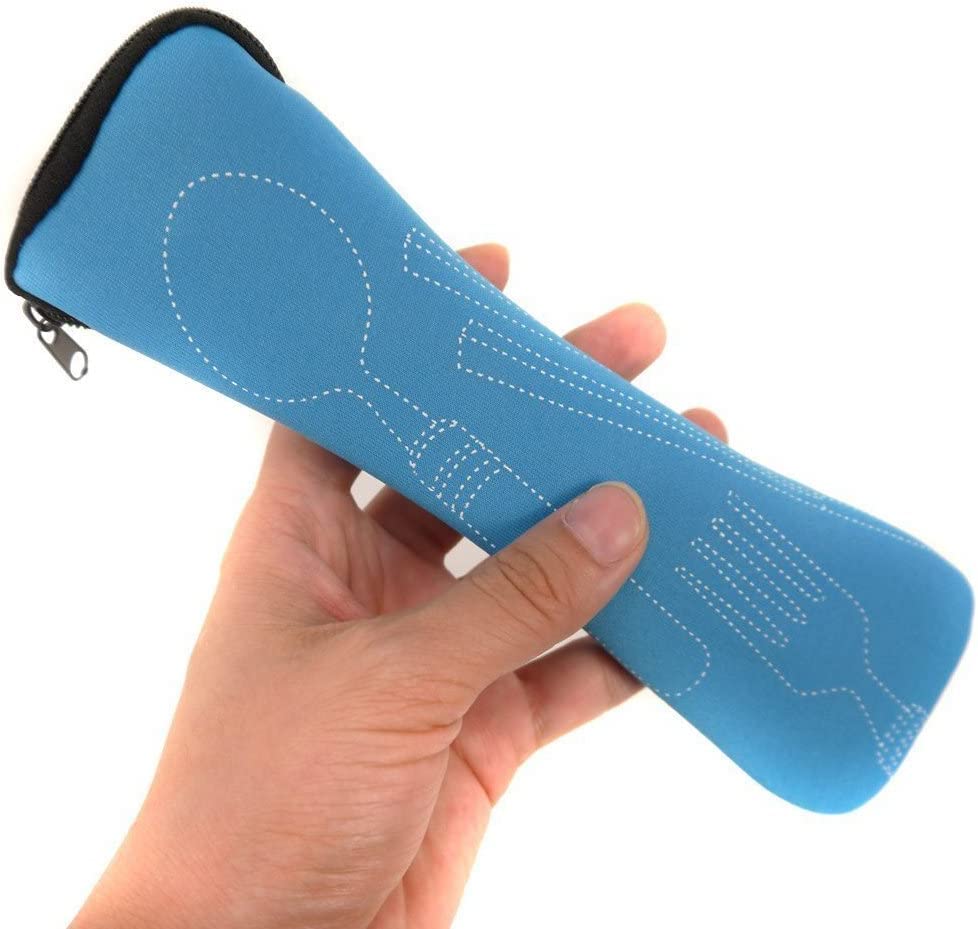 Set Di Posate Portatili Da 10 Pezzi Con Custodia, Set Di Utensili Da Viaggio In Acciaio Inossidabile Di Alta Qualità, Riutilizzabili E Sicuri, Per Il Pranzo Al Box, Luogo Di - 5