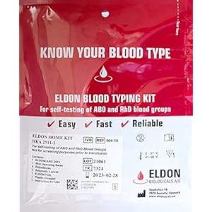 Original Home Blood Typing Kit – New Package + Improved Lancet (10 Kits)