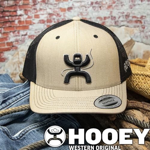 Image of HOOEY Arc Trucker Hat for Men - Adjustable Snapback Baseball Cap - Western Work Hat for Welders Structured 6 Panel