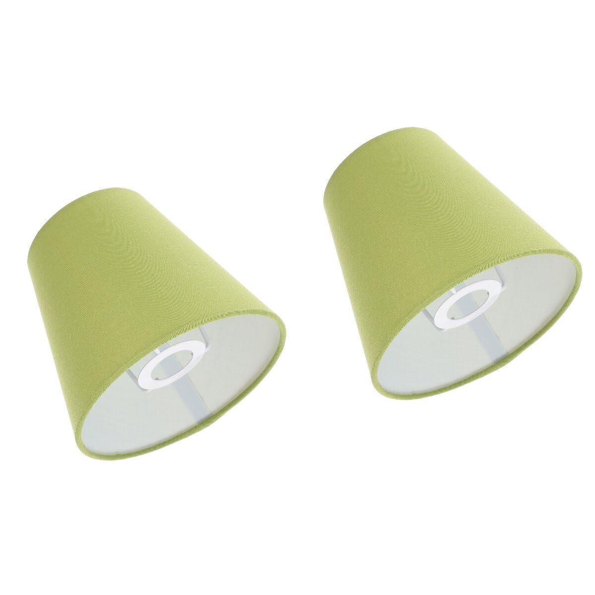 2pcs Linen Lamp Shade Chandelier Shade Green Light Base Clip-On Barrel Floor Lamp Shade Vintage Lampshades for Table Lamp