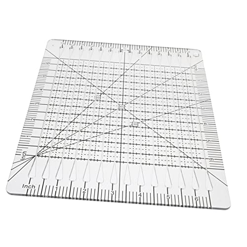 Gogogmee Reusable Plastic Quilting Ruler Patchwork Cutting Ruler i Shaped Sewing Tool DIY Quilting Supplies