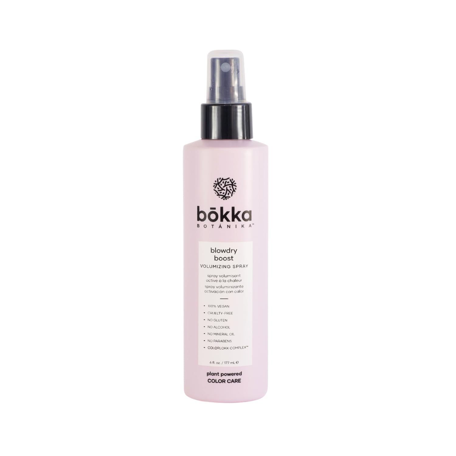 Bokka Botanika Plant Powered Color Care Blowdry Boost Volumizing Spray 6oz/177ml