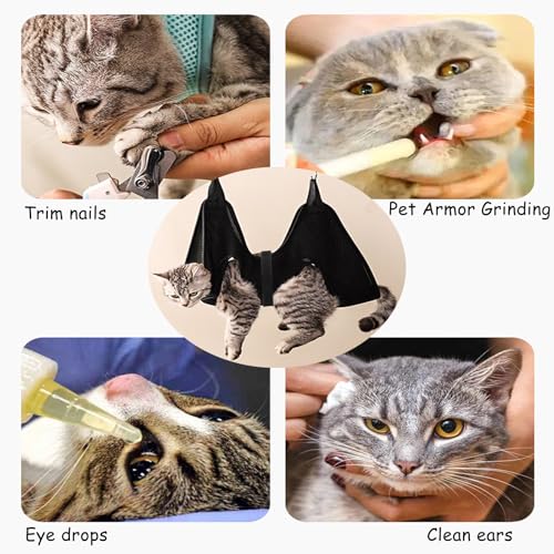 GIEEU Hundepflege-Hängematte, Haustier-Hängemattengeschirr für mittelgroße Hunde/Riesenkatzen mit verstellbarem Klettverschluss, breiter Gurt, Hundeschlingen-Halter für Nagelschneiden, Krallenpflege