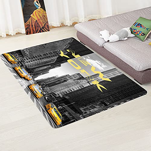 PHhomedecor Tapis Douce, Moquette Décoratif De Style Moderne, Couverture Rampante pour Enfants, 3D Imprimer De l'art New York, 60(H) X100(W) Cm, The Rug pour Chambre Et Salon Ou Chambre d'enfants