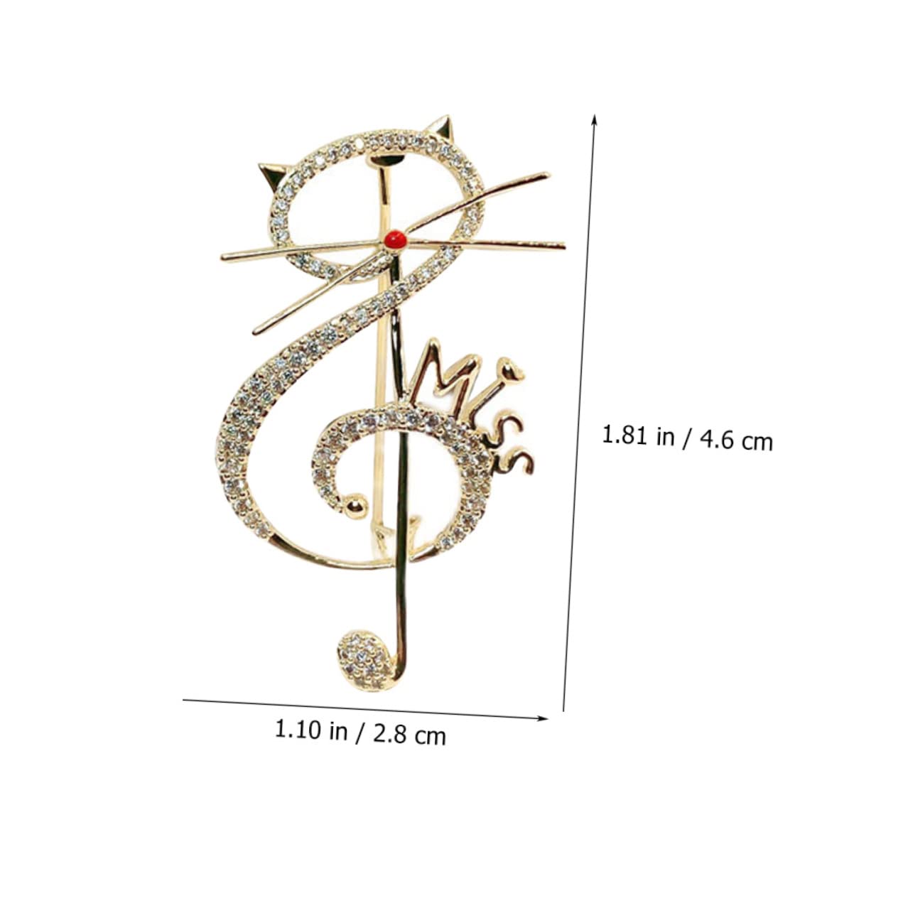 Holibanna Broche De Nota Musical Clips De Broche De Circón Bufanda Bandana Para Mujer Broche Esmaltado Kawaii Adorable Broche De Circón Broche Para Mujer Broches Retro Golden Cobre