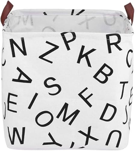 AKOAK 1 cesta de lavandería impermeable de algodón y lino, cesta de almacenamiento plegable, bolsa de almacenamiento de juguetes para niños, cesta