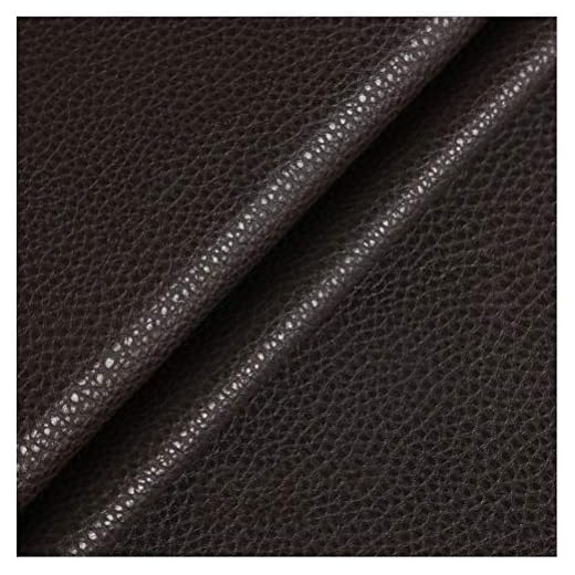 MAGFYLY Tissu Simili Cuir Similicuir Tissu D'ameublement Synthétique 138X100 CM PU Faux Cuir Tissu pour Couture Arc Sac Broches Canapé Voiture Bricolage Matériel (Color : 2#Deep Coffee)