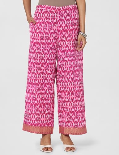 Image of Libas Printed Cotton Straight Kurta with Palazzo and Dupatta
