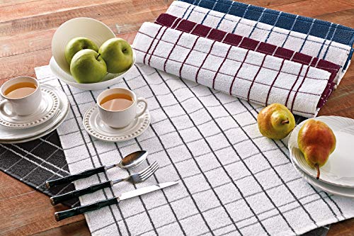 Jogo Pano de Copa Chef 2 Peças, Azul e Branco, Teka