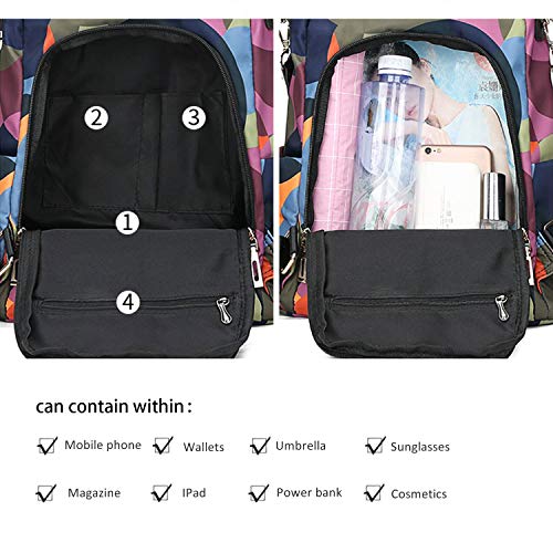 Freie Liebe Anti-Theft Backpack Nylon Backpacks Handbags For Women Travel Rucksack Lightweight Shoulder Bags thumb #2