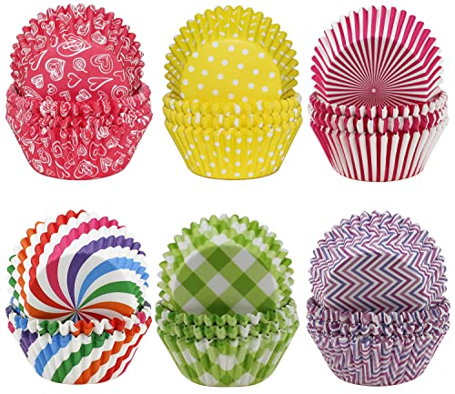 600 Pièces Caissettes à Cupcake en Papier Moules à Muffins Cupcake en Papier Cupcakes de Cuisson pour Mariage, Dessert, Pâtisserie, Anniversaire, Fête Cover