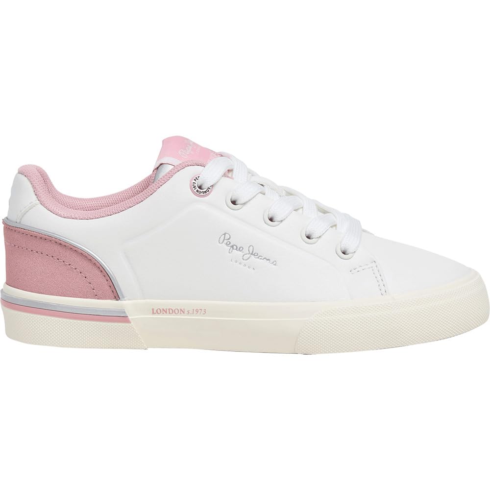 Pepe Jeans Girl's Kenton Pure G Sneak, White (White), 2.5
