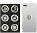 Cell Phone Radiation Protector Shield Sticker-The Best EMR/EMF Neutralizer for Cell Phone, Mobile Phone, iPhone, iPad (Silver 6pcs)