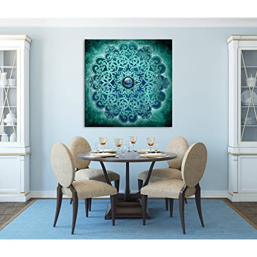 Tableau phosphorescent 80x80 cm contre l'obscurité avec canvas DCK086-1