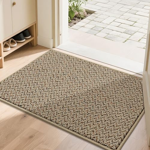 COSY HOMEER Entryway Rug 2'x3',Non-Slip Indoor Door Mat,Washable Entrance Mats,Stain Resistant Absorbent Hallway Rug,Low Profile Floor Mats for Front