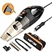 Produktbild 4,5 KPA, Auto Staubsaugermit LED-licht, HOTOR DC 12V 106W Wet & Dry Handstaubsauger für Auto, 14ft5m Langes Stromkabel, mit 2 HEPA-Filtermit einer Tragtasche Schwarz