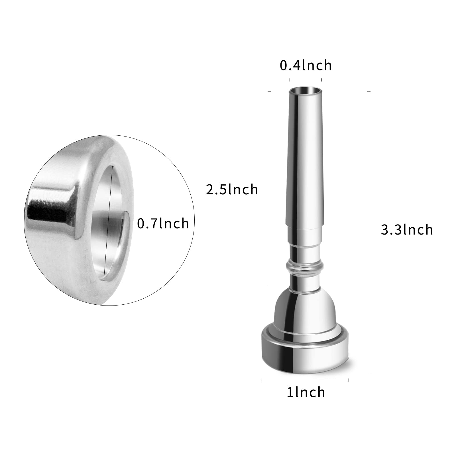 Amazon | Cheerock 3パック トランペットマウスピース 3C 5C 7C