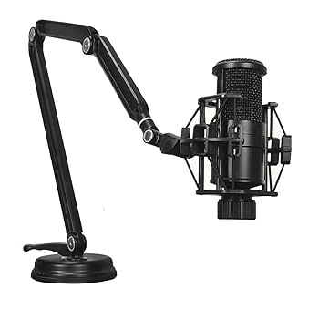 マイクブームアーム 360°回転可能なマイクスタンド 油圧ダンピングジョイント Amazon | IXTECH マイクブームアーム デスクマウント付き 360