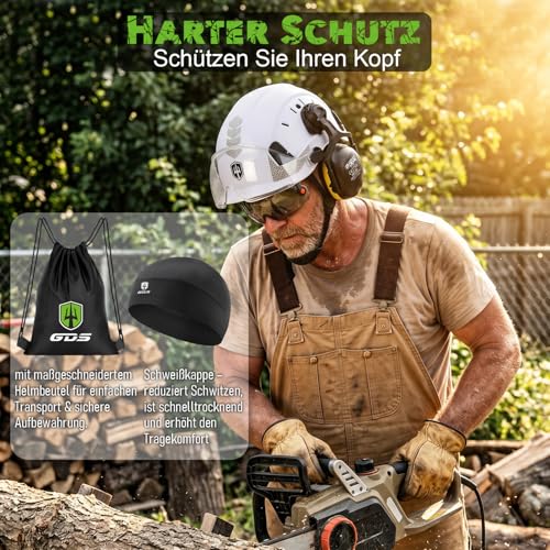 Casco de seguridad forestal GREEN DEVIL con gafas dobles y silenciador ABS 7