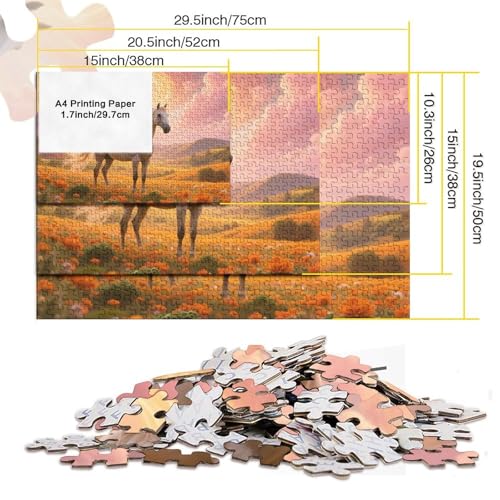 Marengo, 1000-Teile-Puzzlespiel, Visuelles Vergnügen Und Geistige Herausforderung, Ideal Zum Einrahmen, Ab 8 Jahren,Pferd, 38x26cm/1000pcs