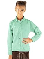 Isar-Trachten Kinderhemd Trachtenhemd kariert (152, mittelgrün)