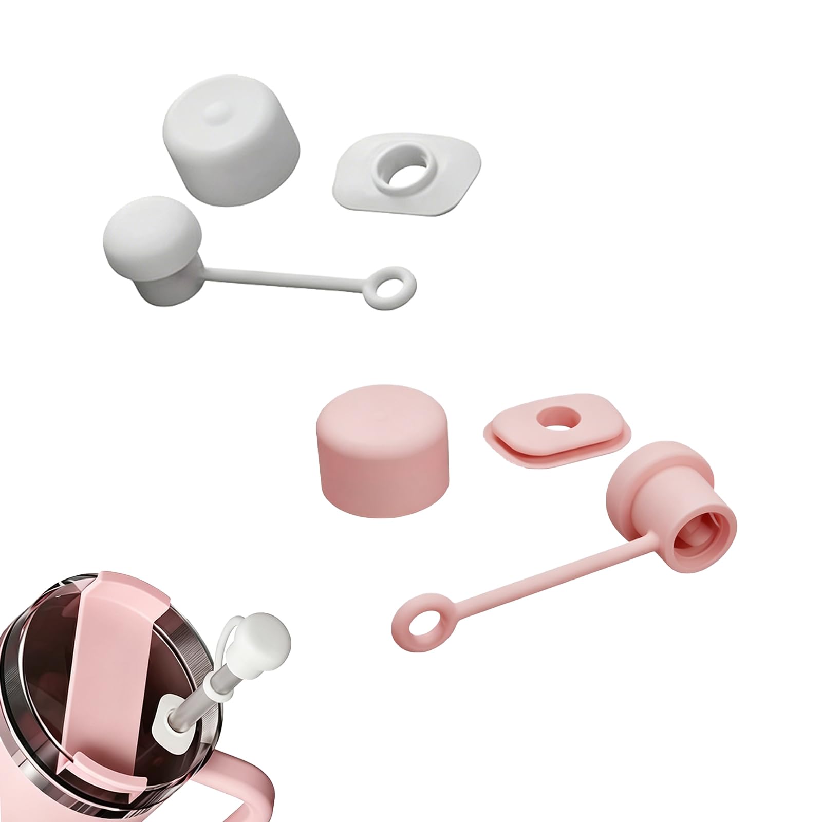 6 PCS Set for Cup Accessories, Tumbler Straw Cap for Spill Prevention During Travel and Outdoor Activities, Compatible with Various Straw Sizes and Drinking Containers-image-20