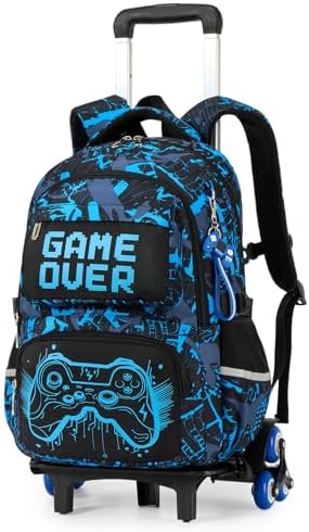 Amythe Backpack with Wheels for Boys Luminous 8-12 Years, School ...