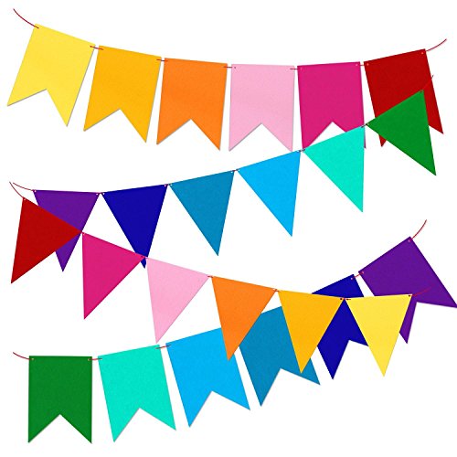 Colorful Bunting Pennant Banner Flags Party Decorations Set Of 2 #TOP8