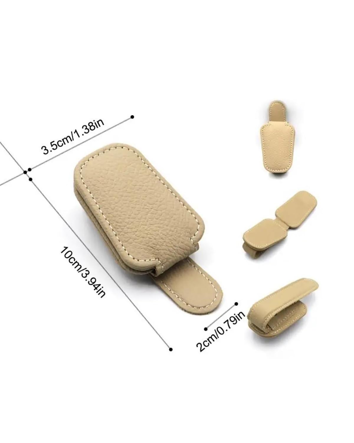 Supporto per Occhiali da Sole, Supporto Universale per Occhiali da Sole per Visiera Parasole, (Beige)