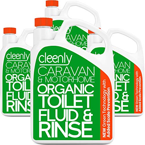 Cleenly Organic Toilet Fluid Rinse Green Solution Cleaner 8L for Caravan and Motorhomes - Eco-Friendly, Formaldehyde Free - 8 Litres