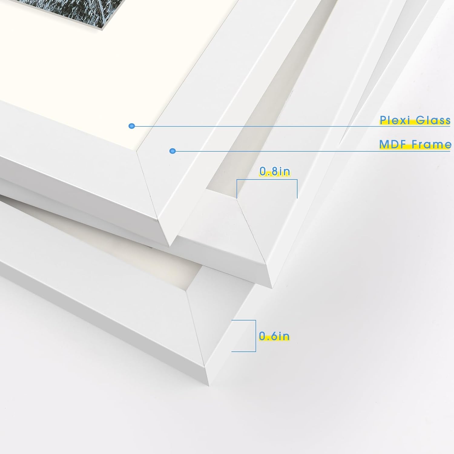 Frametory 12x16 写真用フレーム、写真展示 1x14インチ(マット付き) 12x16インチ(マットなし) ポスタープリ