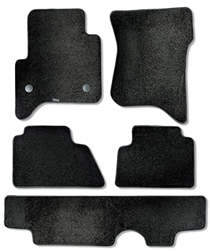 CarsCover Custom Fit 2015-2019 Chevy Tahoe Front Row, 2nd Row, and Rear Row Carpet Car SUV Floor Mats Heavy Cushion Ultramax Asphalt Black