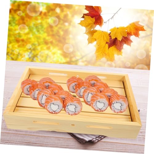 Plato japonés de madera para sushi de 12 pulgadas miniatura 6