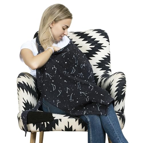 Image of San Francisco Baby Nursing Cover – Breathable Breastfeeding Cover for Nursing, 360° Nursing Cover Up for Breastfeeding, Privacy Nursing Covers, Nursing Blanket for Breastfeeding – Premium Black
