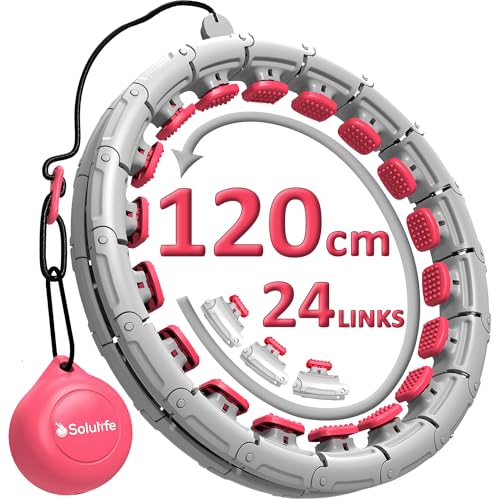 Hula Hoop Reifen Erwachsene Abnehmen und Massage, 24-teiliger hulahuppreif zum