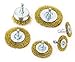 MIBRO 971531 General Purpose Brass Coated Coarse Wire Wheel and Cup Brush Set with 1/4" Hex Shank, 6 Pieces