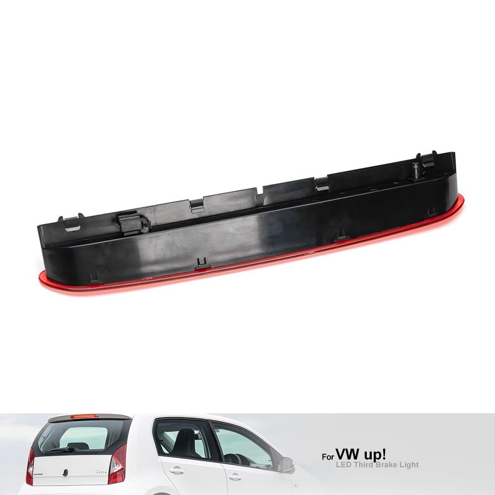 Terza Luce Di Stop Alto Per Skoda Citigo (2011-2020) E Fabia MK III (2014-2021) - Compatibile Con Codici OEM 5G0945087B, 5K0945087B, Nero | Lampada Posteriore Di Ricambio