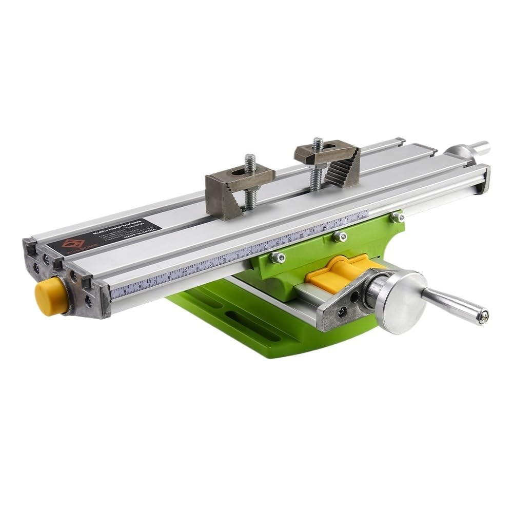 Mesa compuesta, Mesa de Trabajo con corredera Transversal, Mesa de Trabajo for fresadora, Banco de taladrado, multifunción, Ajustable en XY.